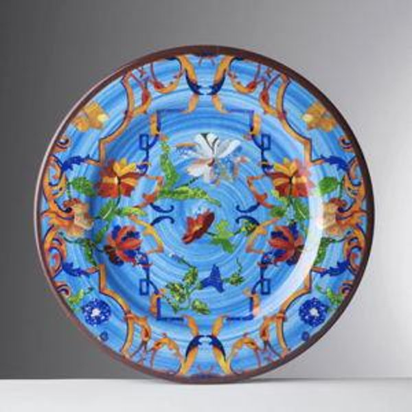 PANCALE TURQUOISE MELAMINE DINNER PLATE