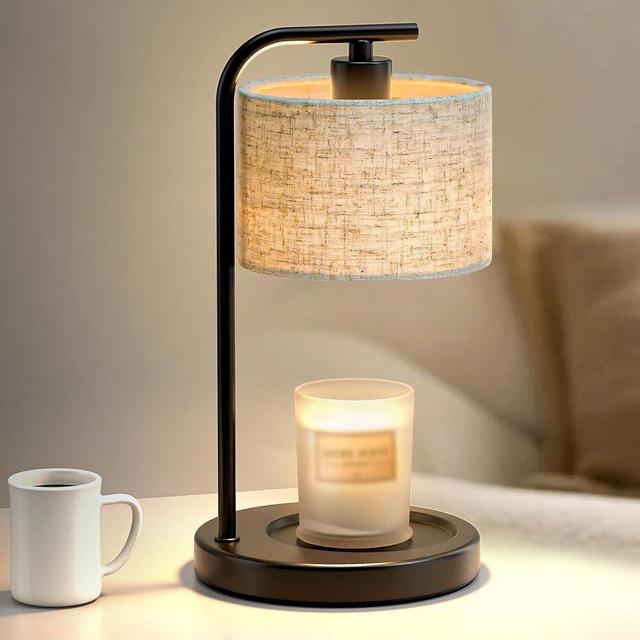 Spclsim Candle Warmer Lamp, Electric Candle Warmer Candle Wax Heater with Timer, Birthday Gifts for Women Her, Mom Christmas Gifts, House Warming Gifts New Home Bedroom Decor, Black