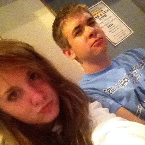 Our first picture together as a couple after some Friday night football with other band members!