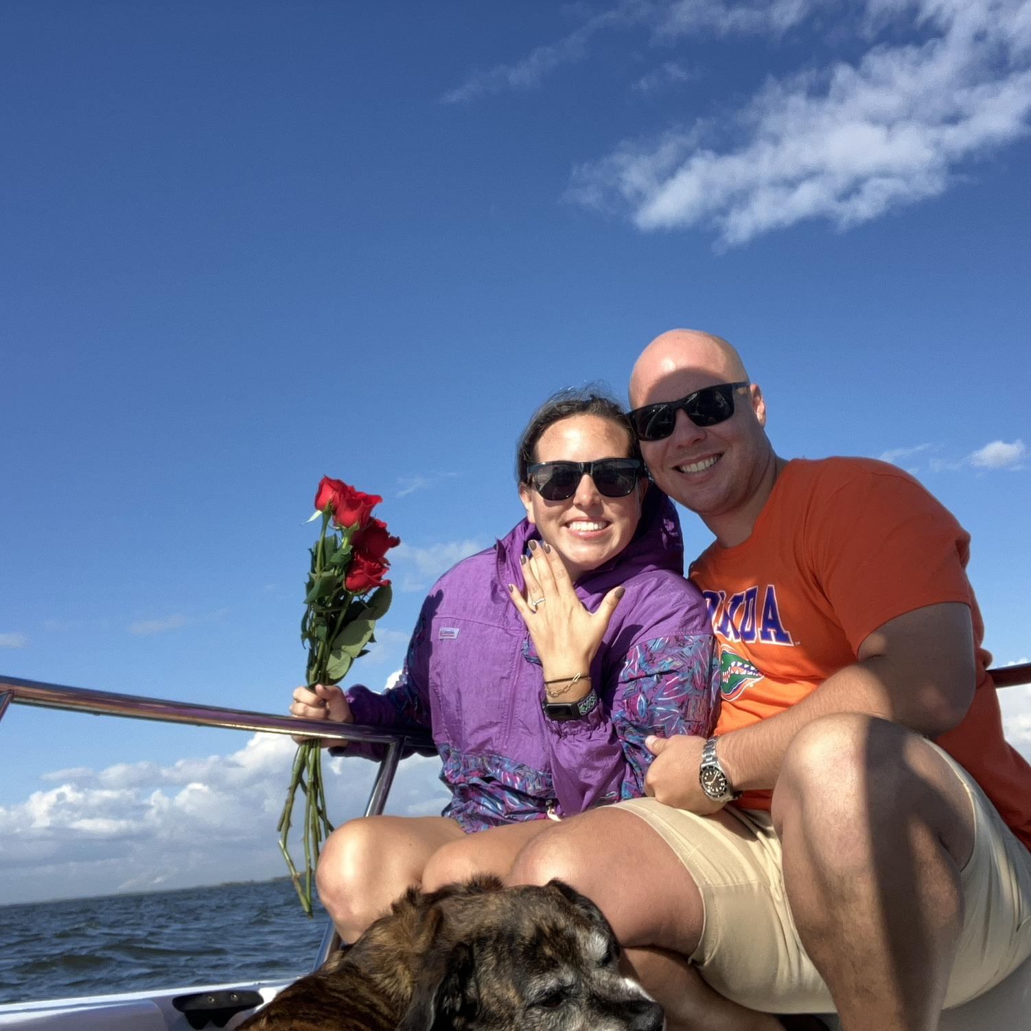 The day we got engaged in Homosassa, FL