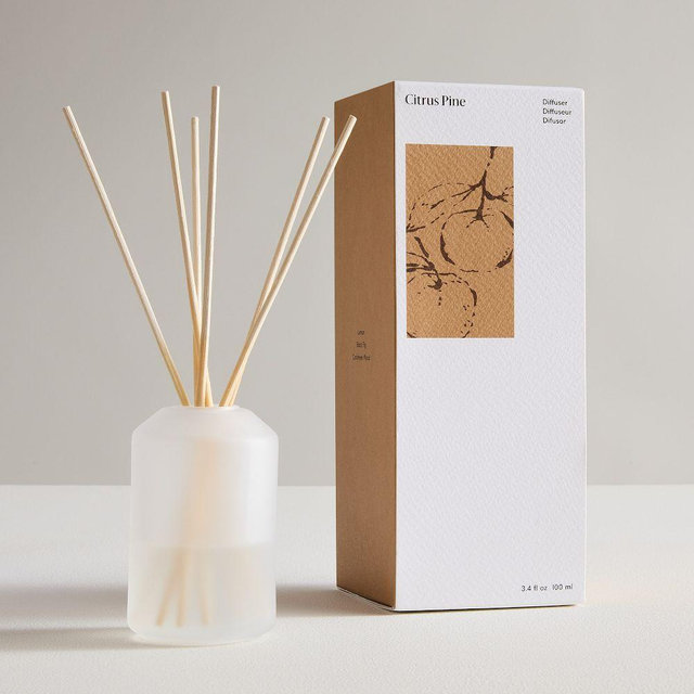 West Elm Homescent, Glass Diffuser, 3.4 oz, Citrus Pine