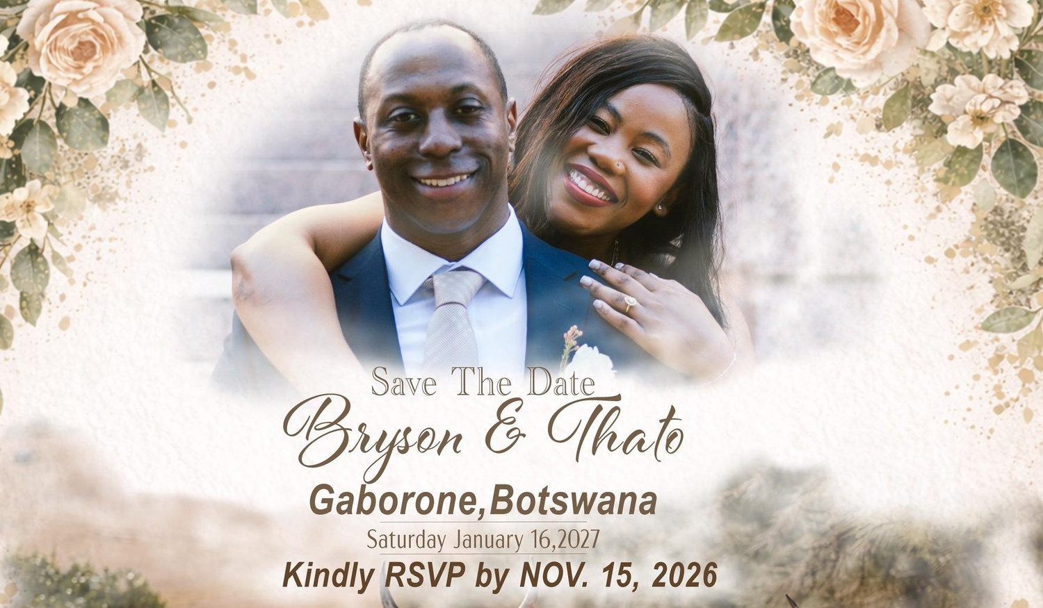 The Wedding Website of Bryson Newsome and Thato Matome
