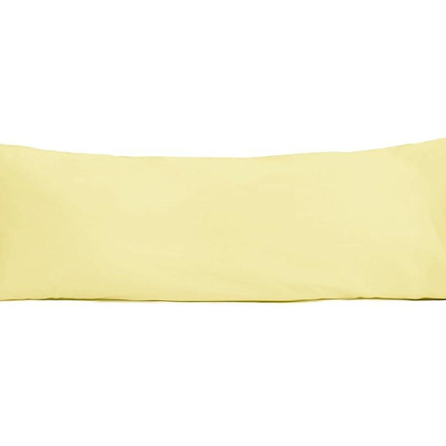 Sunflower Body Pillowcase 100% Cotton Long Pillow Cover/Case Envelope Closure 1 Pack, 21×54 inches Honeyed Straw, Soft and Breathable