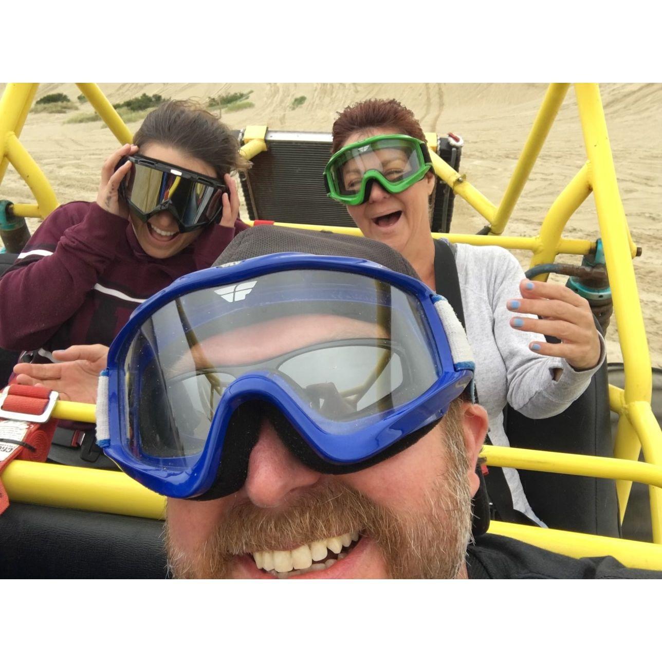 Oregon Dunes.  Mom was with us too.  Dune City, OR.