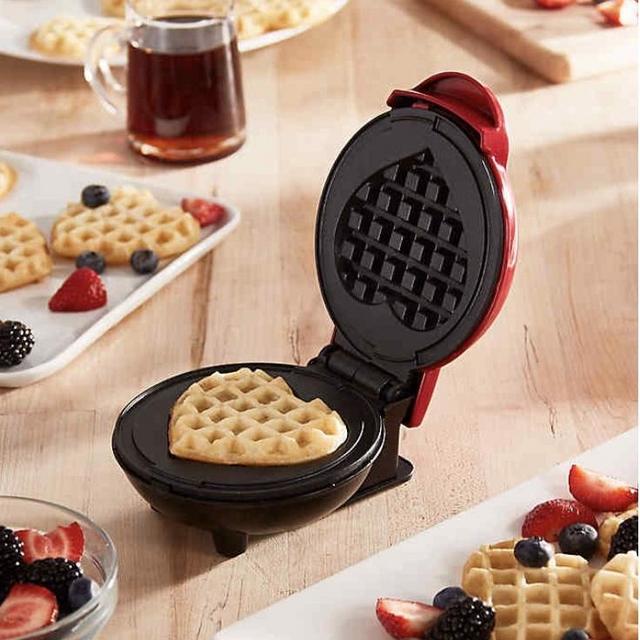 Dash® Heart Mini Waffle Maker in Red
