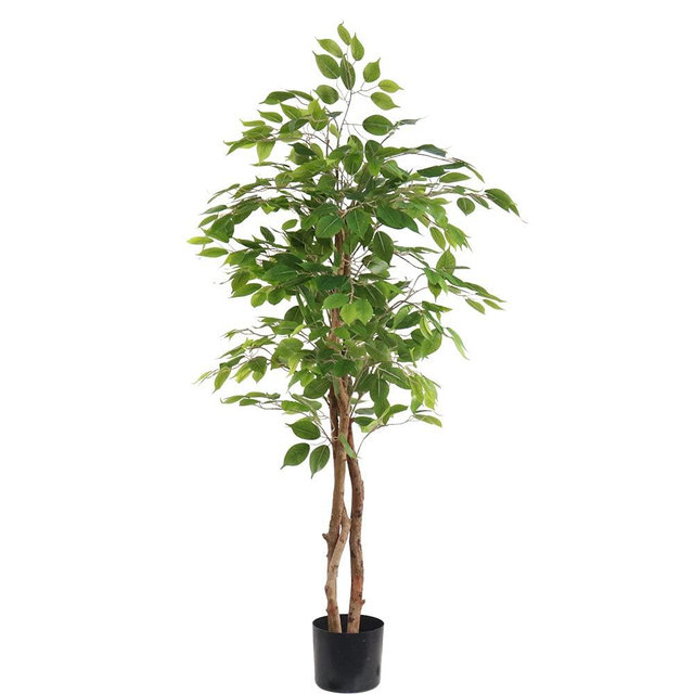 60'' Tall Artificial Tree Fake Ficus Indoor Silk Plant Large Potted Home Decor Faux Plants(1PC)