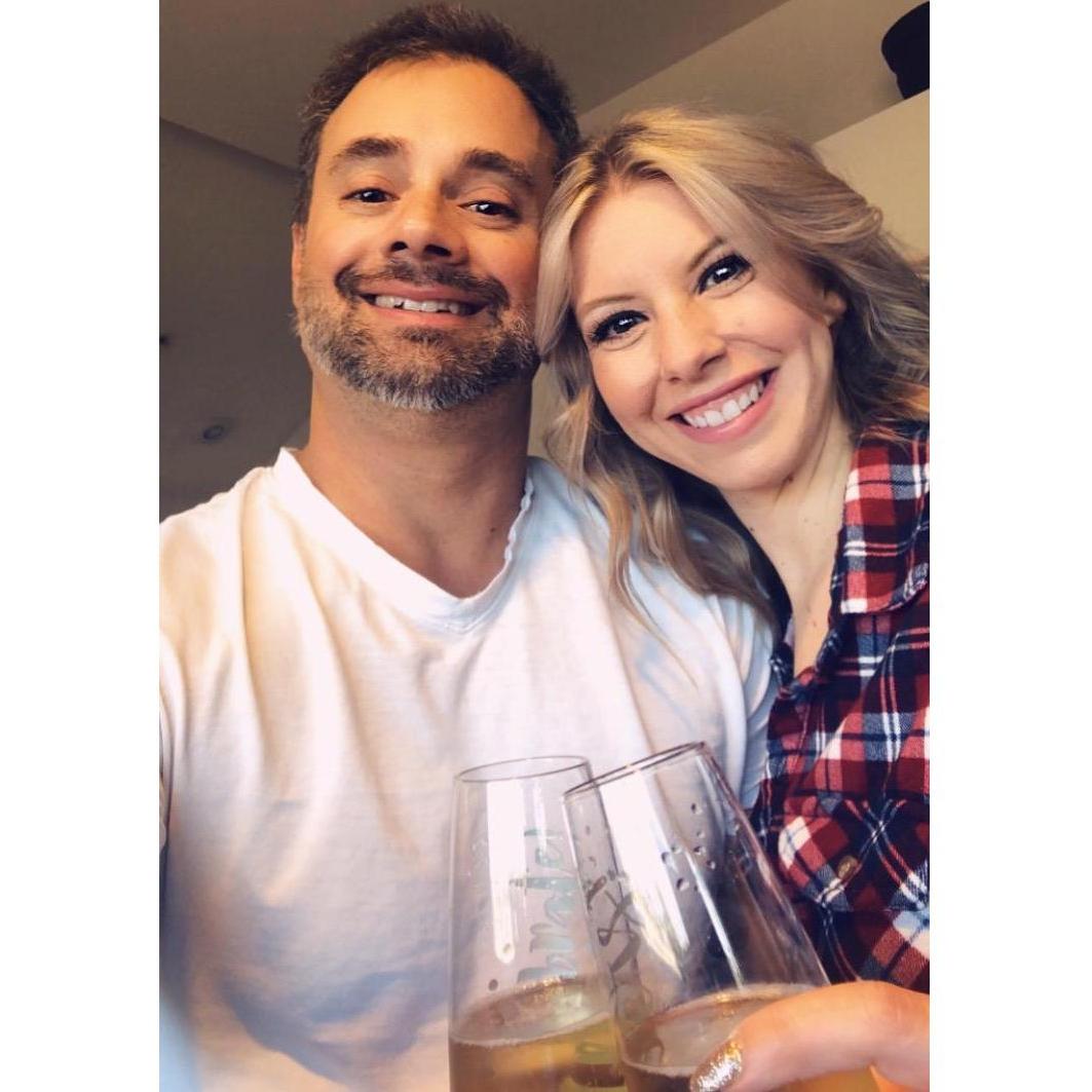 First cheers as an engaged couple