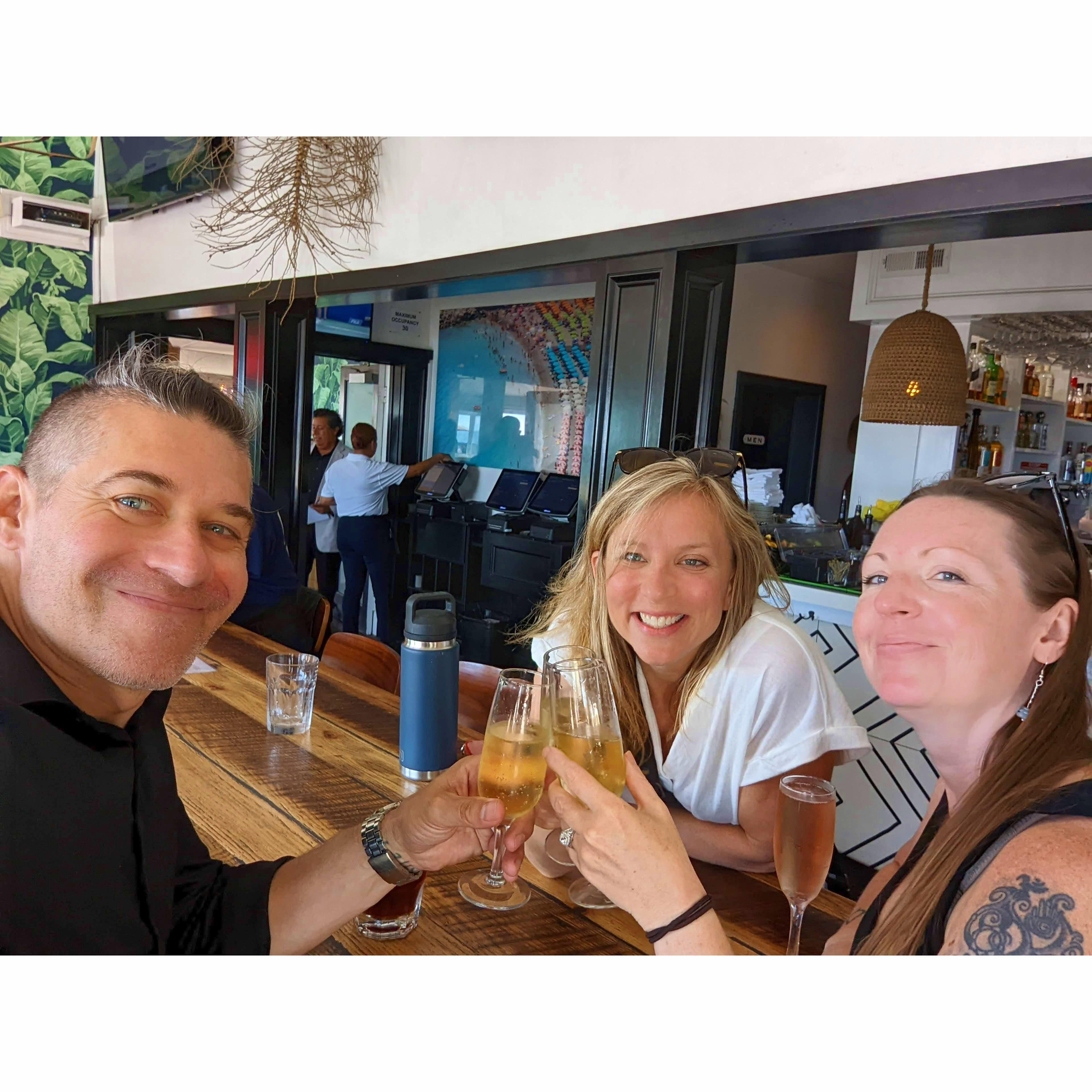 Vanessa helped Mike propose and got Lorena to the area day of. Beaming faces all around.