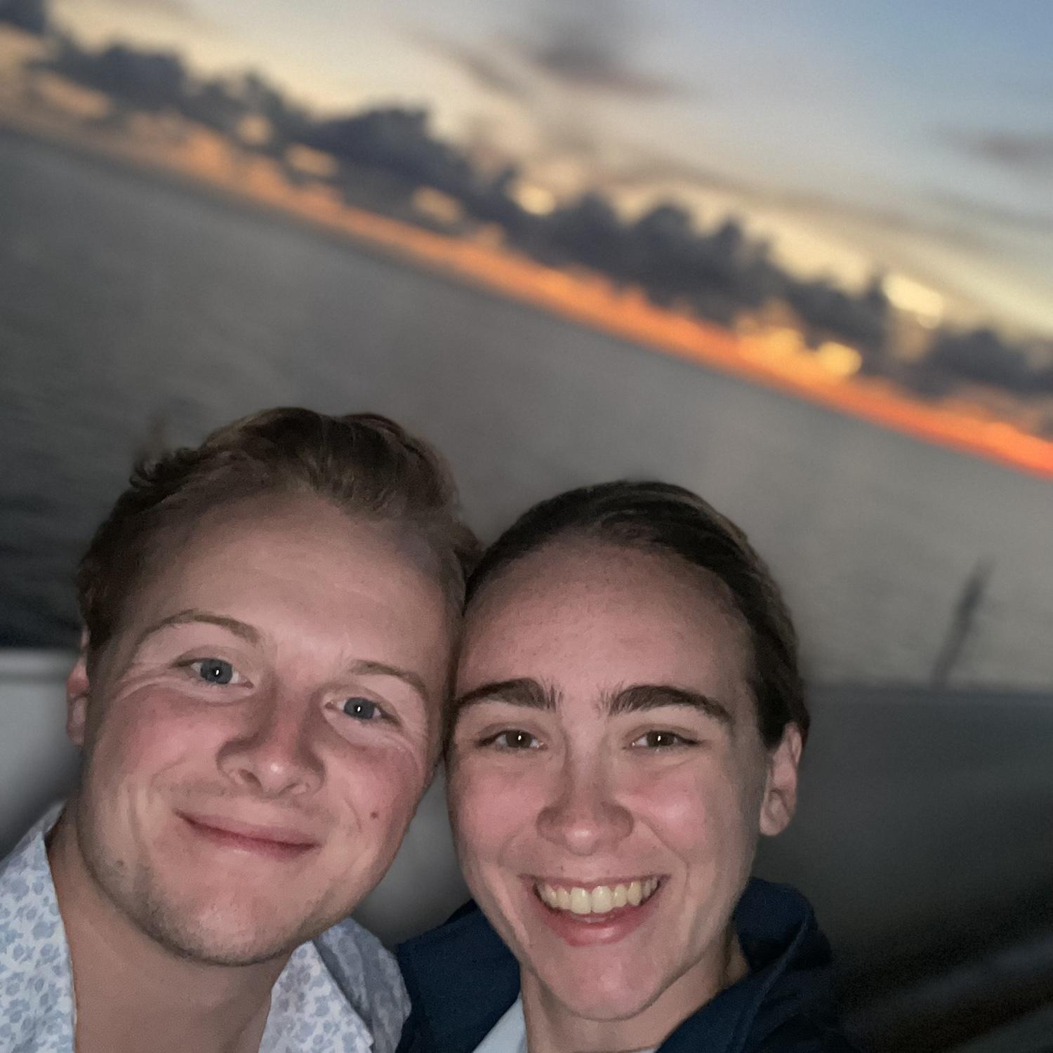This is a sunset on Kristen and Sean's first cruise. This cruise went to Princess Cays and the Bahamas.