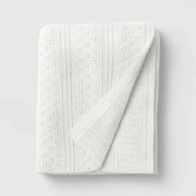 50"x60" Dimensional Knit Throw Off White - Threshold™