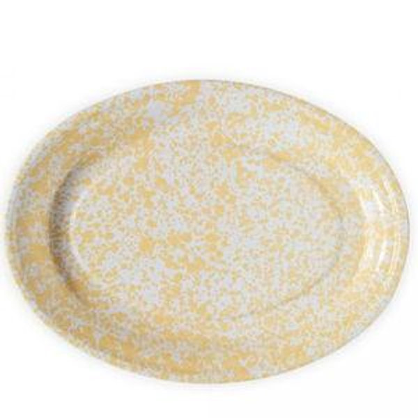 Splatter Oval Platter - Yellow Splatter