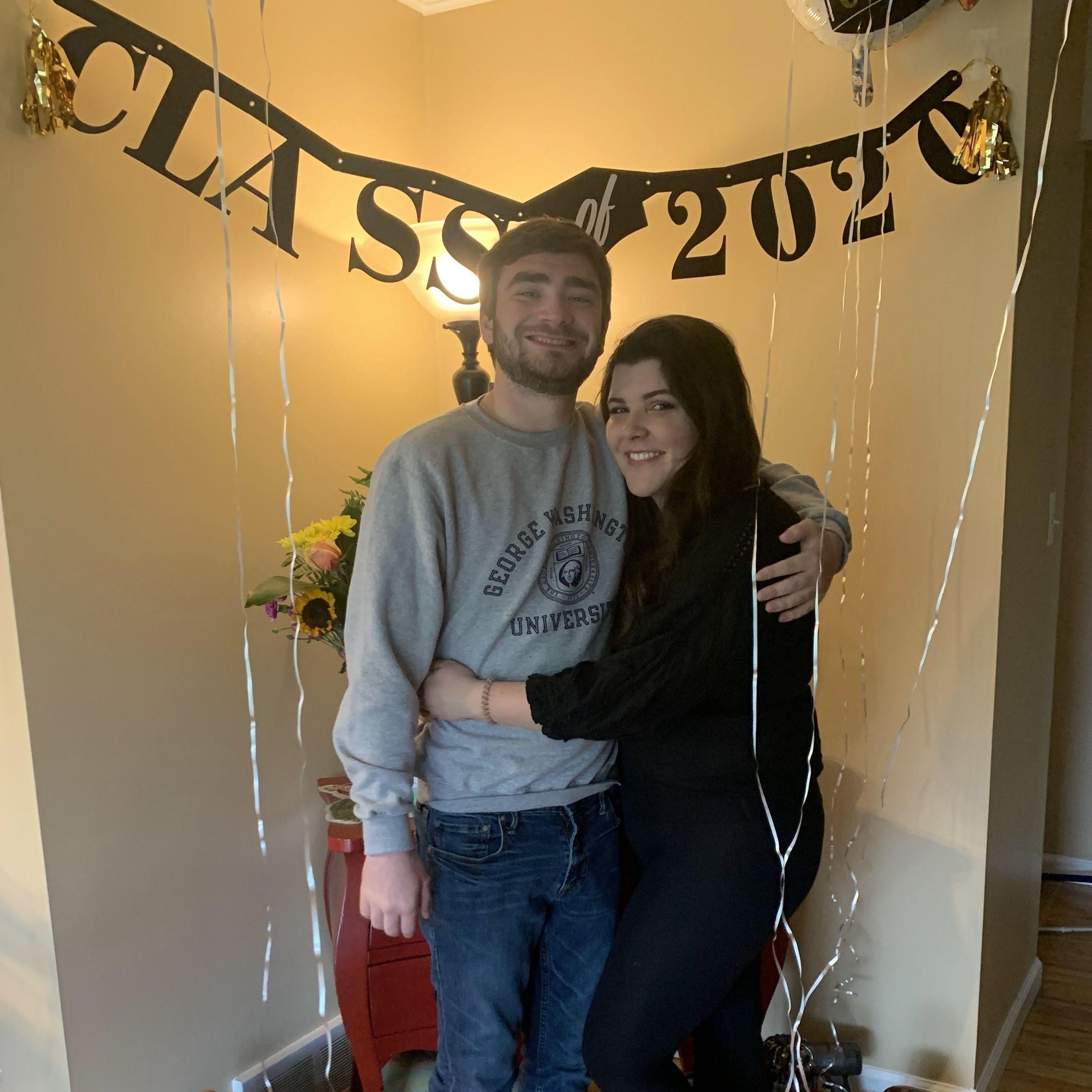 Kyle making Morgan's graduation special, even though it was May 2020