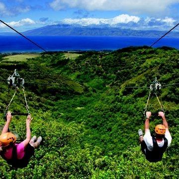 Ziplining in Maui