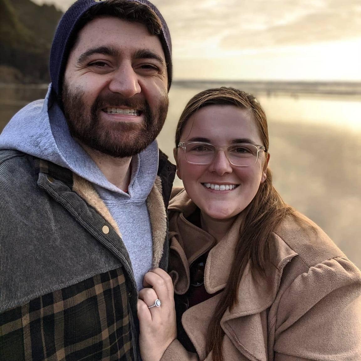 Went to the beach the day after our engagement (2020)