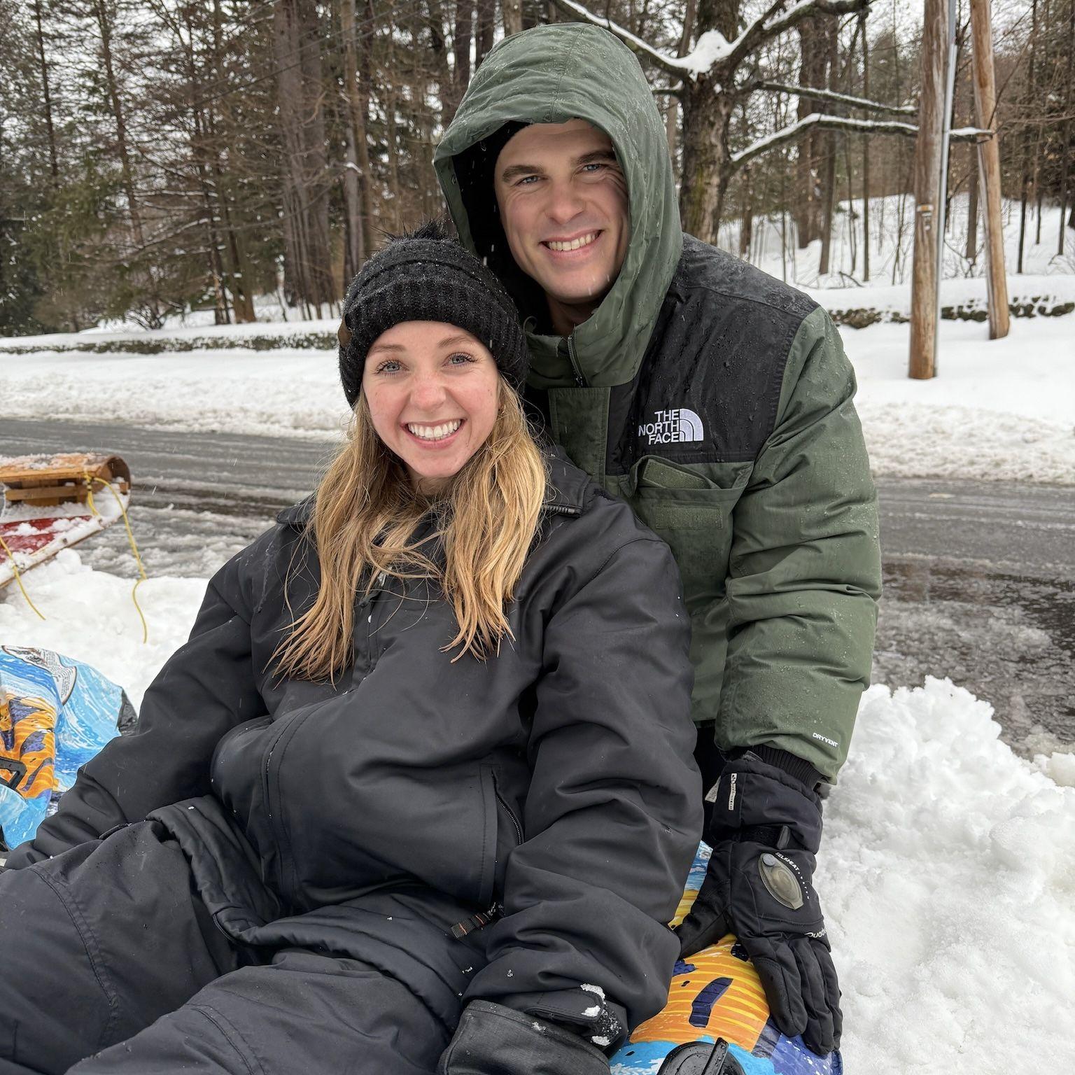 February 2025 - Sledding in Concord, Massachusetts!