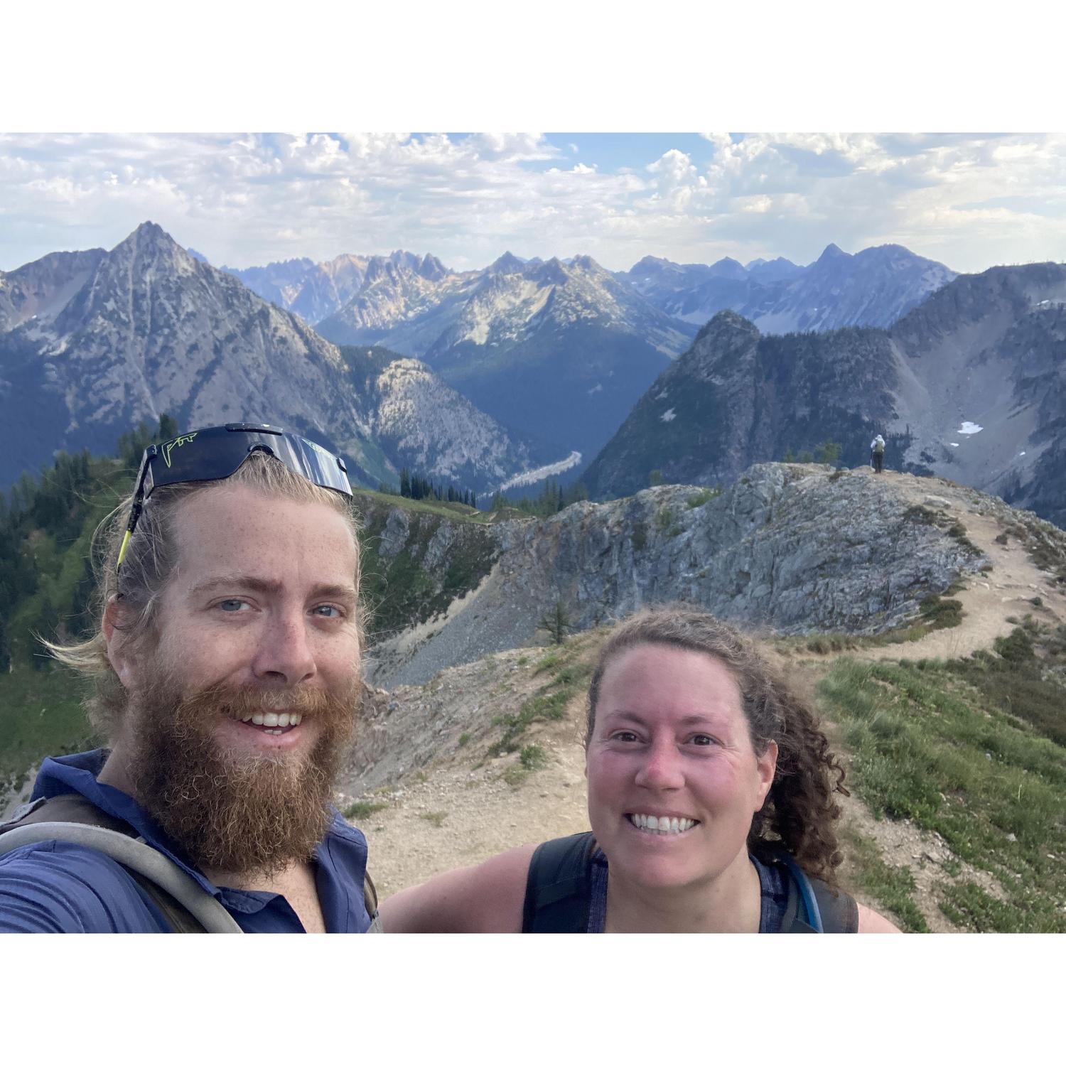 After a tough hike up Heather/Maple pass in North Cascades NP