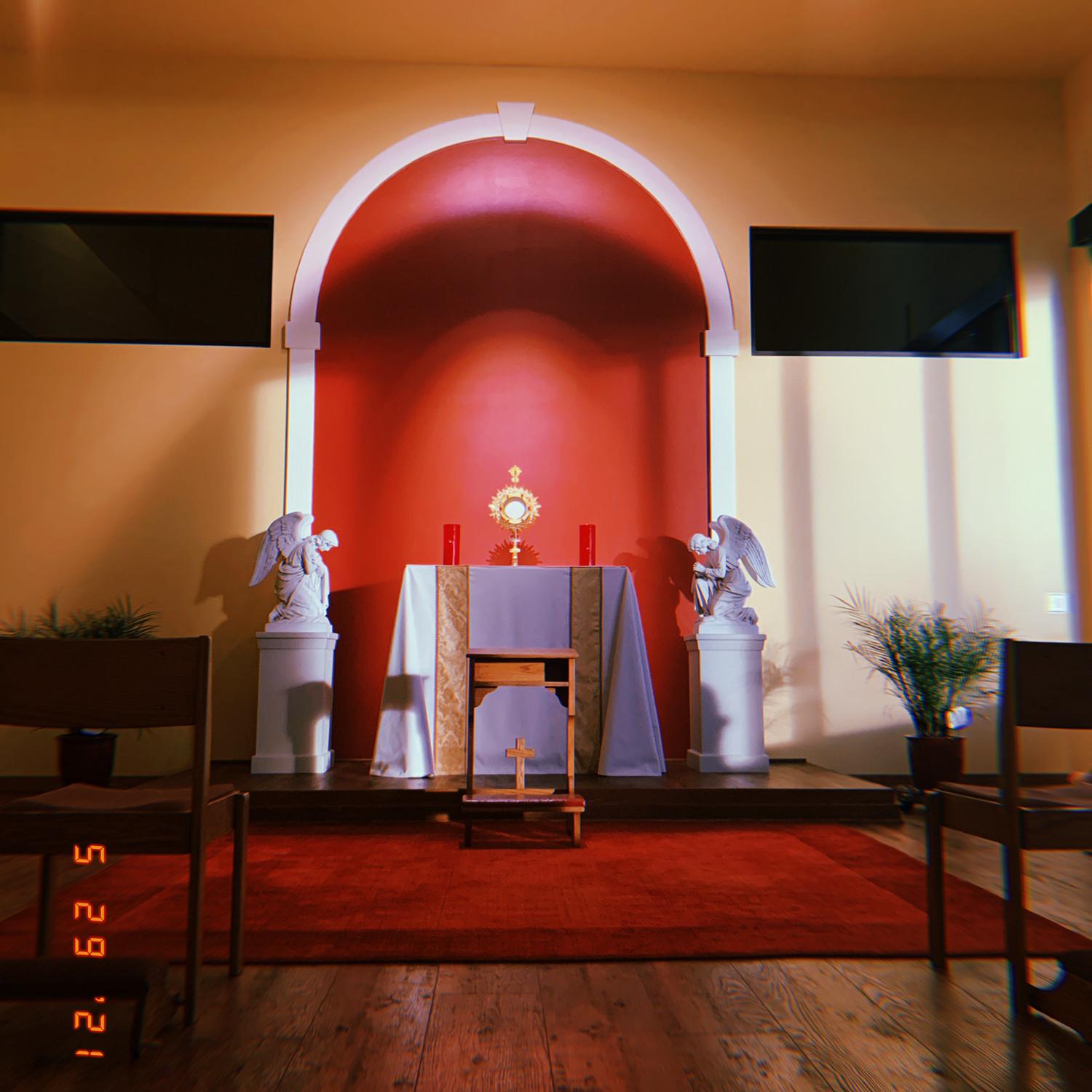 The Eucharistic Chapel in Colorado Springs, CO. This photo was taken on May 29, 2021, just days after we met, on one of our first visits to pray
