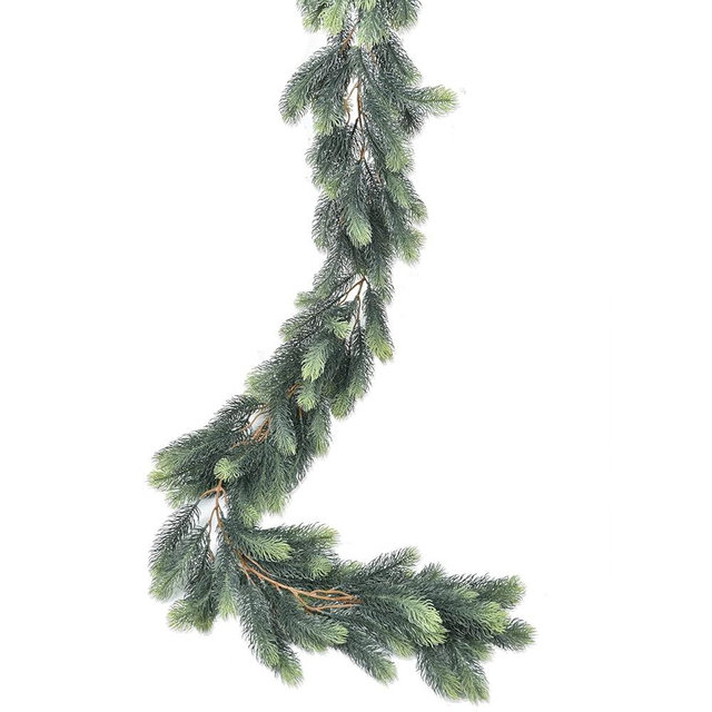 Gomat 6Ft Christmas Pine Garland, Christmas Greenery Garlands Realistic Cedar Artificial Cypress Garland for Holiday Mantel Fireplace Table Centerpiece Decor