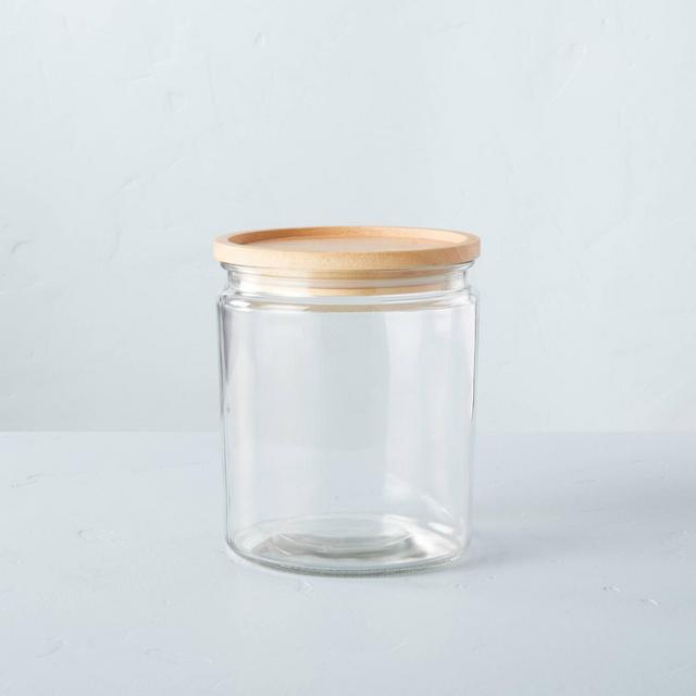 Small 61oz Glass & Wood Storage Canister - Hearth & Hand™ with Magnolia