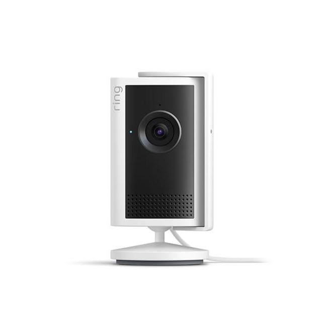 Ring Indoor Cam Plus (newest model), Home or business security, Retinal 2K for crisp, true-to-life video quality, 4x Enhanced Zoom, Low-Light Sight, White