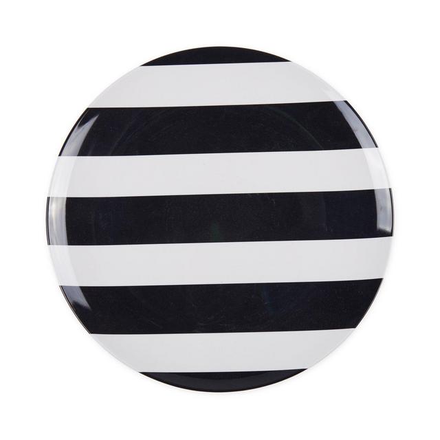 W Home™ Cabana Melamine Dinner Plate in Black/White