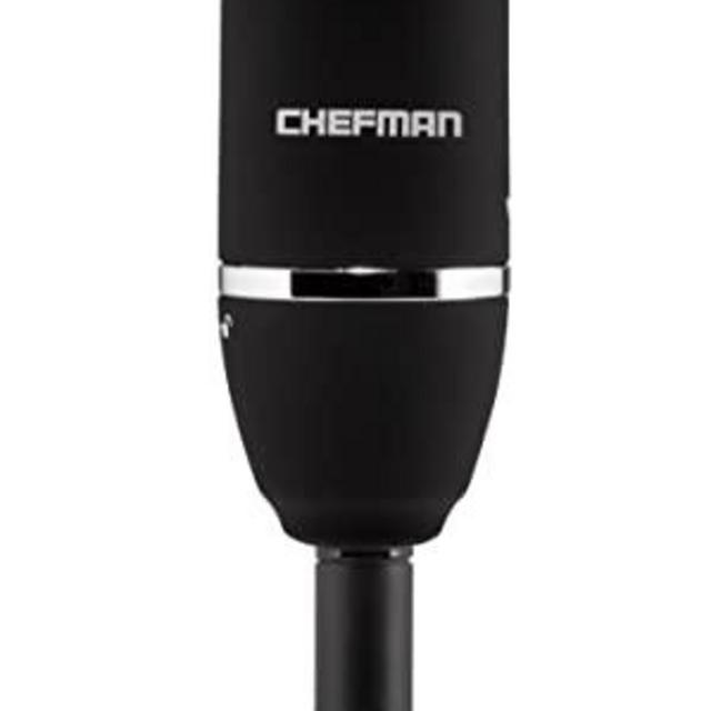 Chefman Immersion Blender 300-Watt Turbo 12 Speed Stick Hand Blender, Detachable Heat Resistant Plastic Blade Guard Protects Pots, Powerful Ice Crushing Design Purees Smoothies, Sauces & Soups, Black