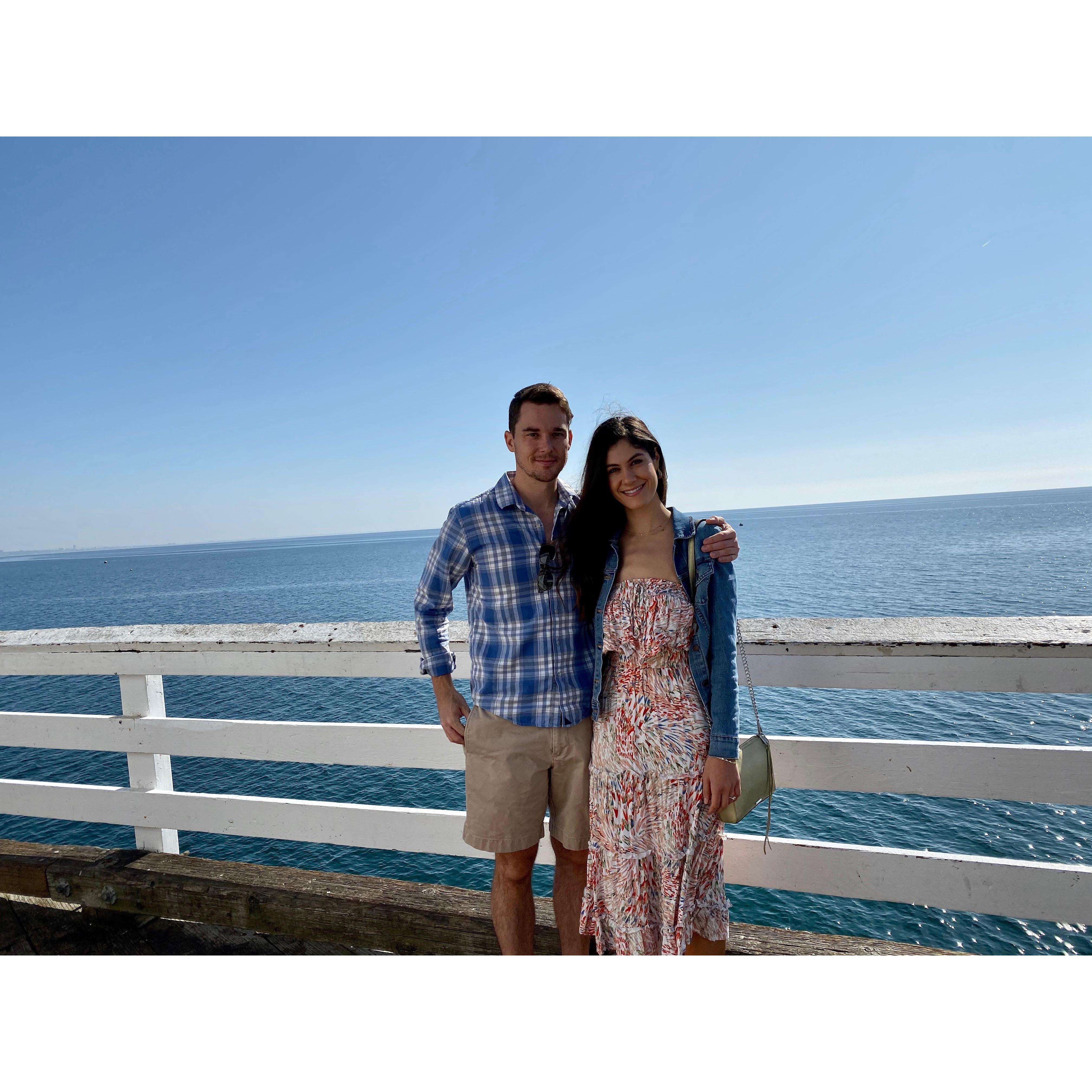 Our last date as an engaged couple spent by the sea in Malibu.