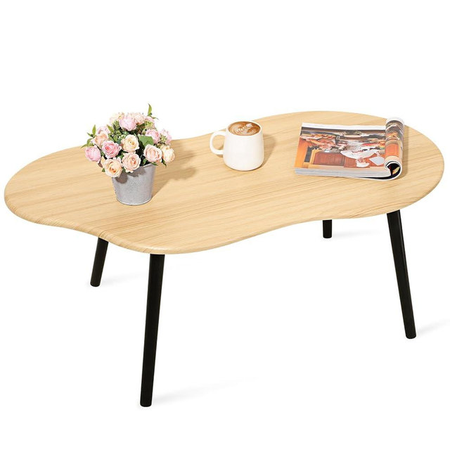 Small Coffee Table Cloud Coffee Table Modern Center Table Floor Table Walnut Irregular Coffee Tables Suitable for Living Room Small Spaces
