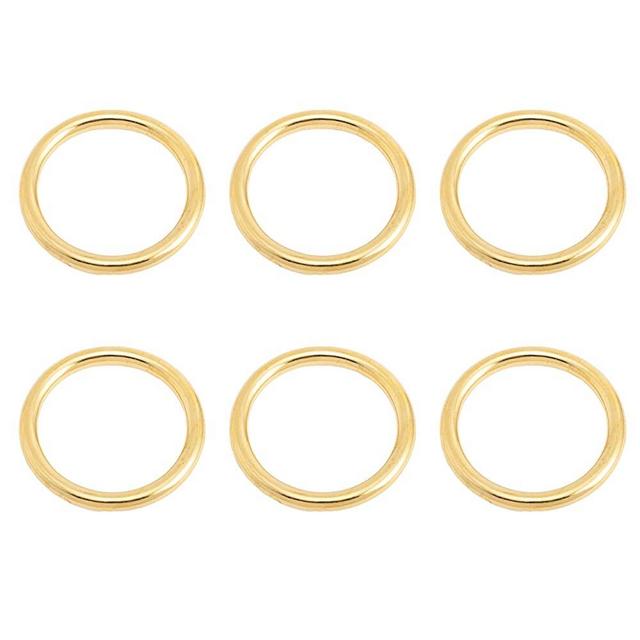 Laffle Napkin Rings Set of 6, Gold Napkin Rings for Holidays ,Versatile Napkin Holder Rings for Dinning Table Decor (6)