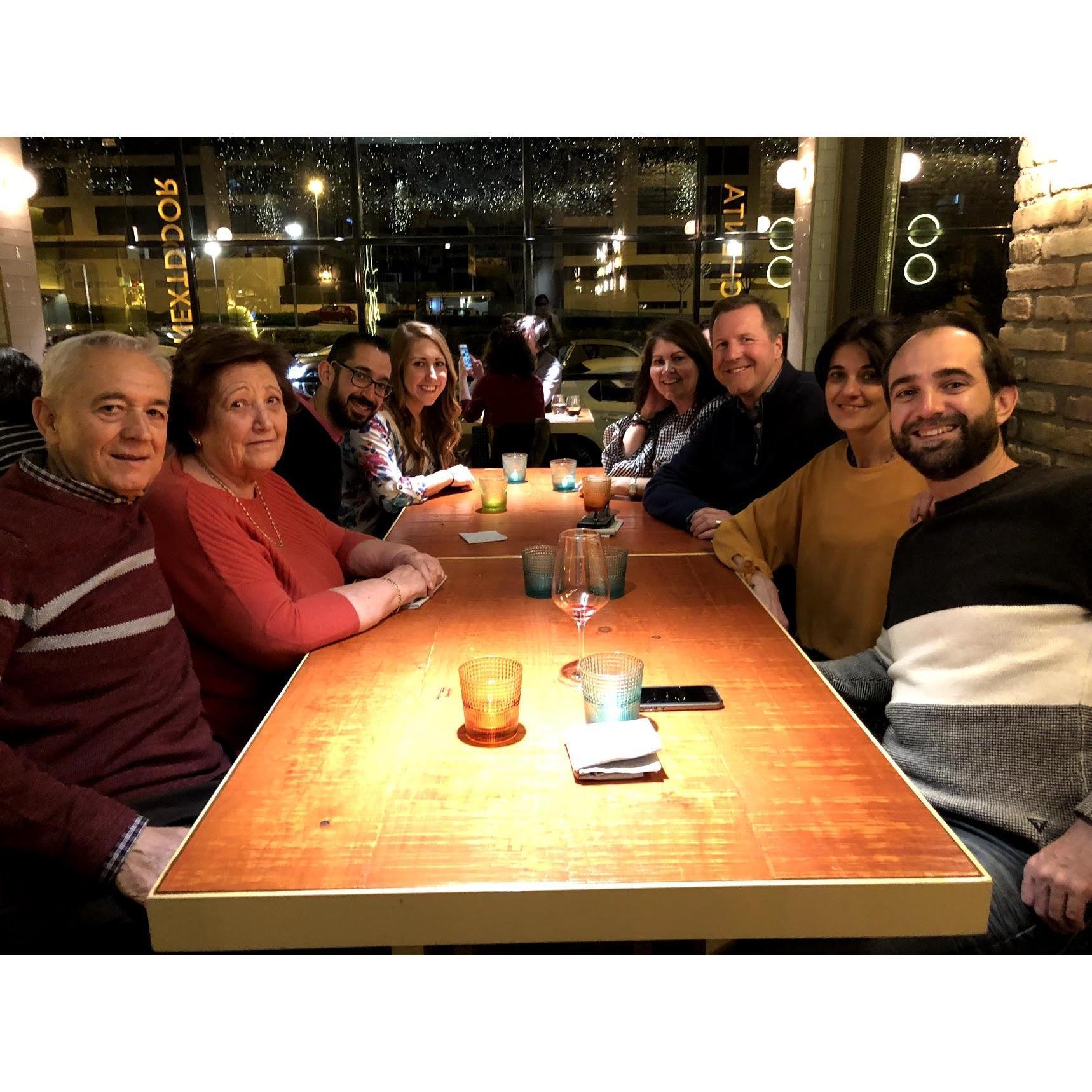 Both families meeting in Madrid!