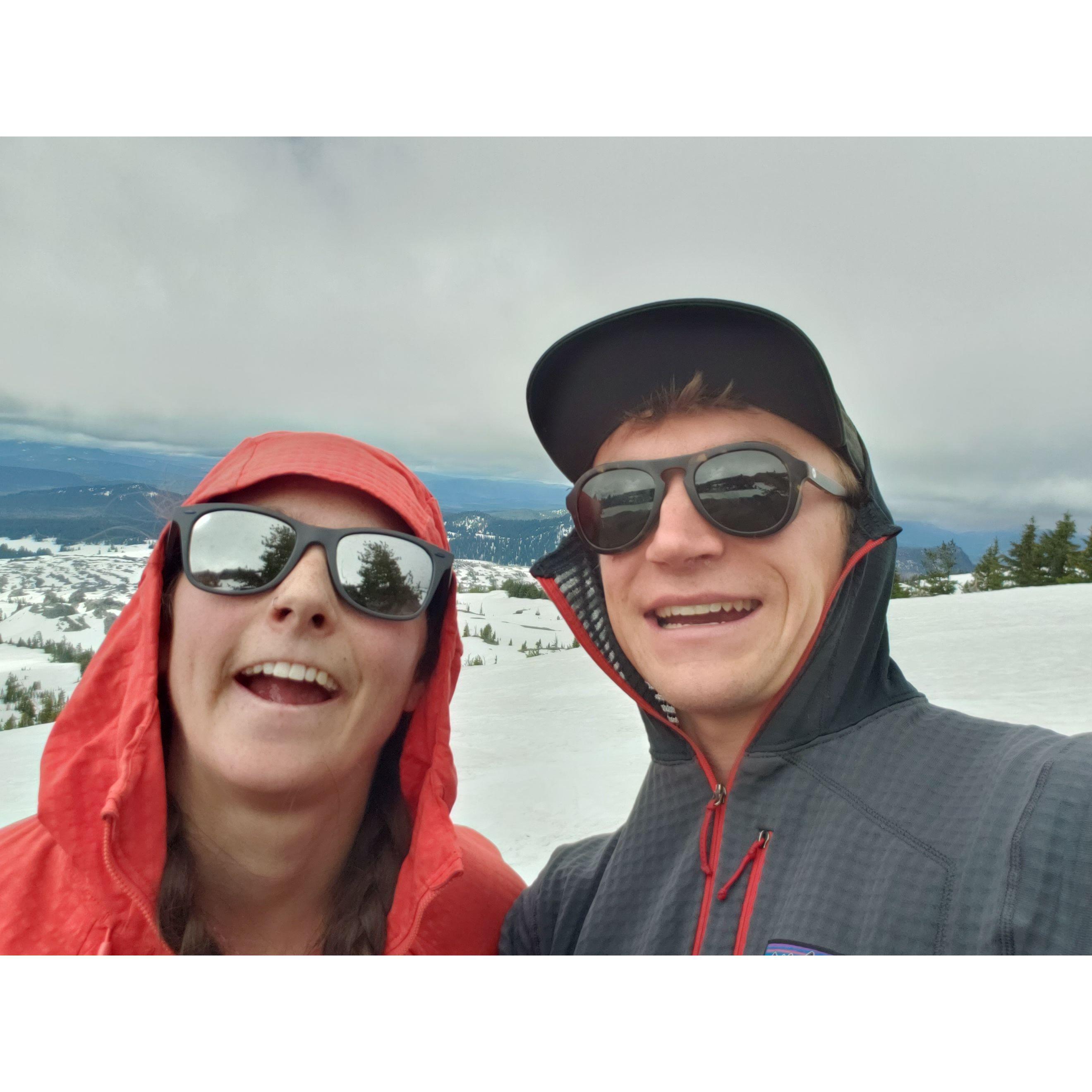 Connor convinced Kelly to learn to ski