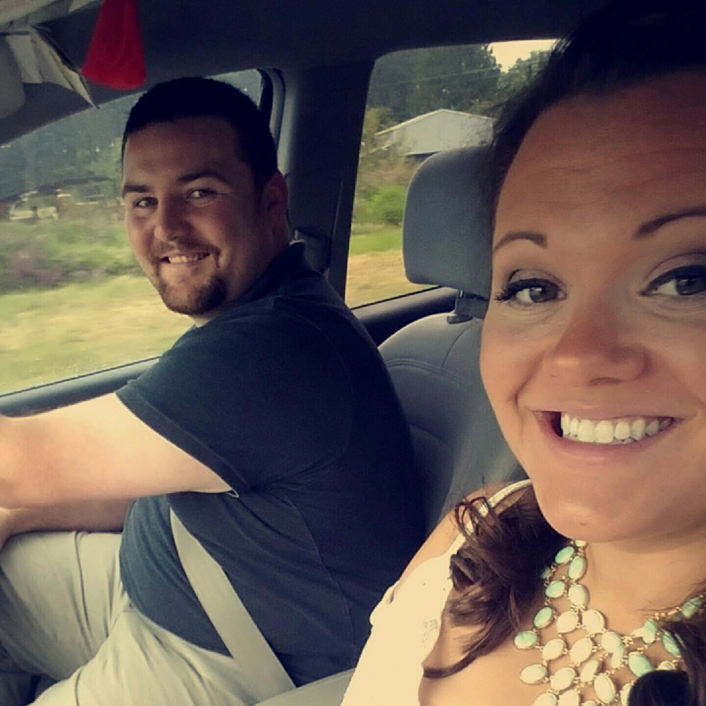 On the way to a friend's wedding reception last year.