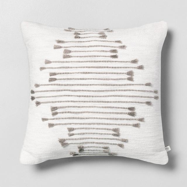 18" x 18" Decor Bed Pillow Light Gray - Hearth & Hand™ with Magnolia