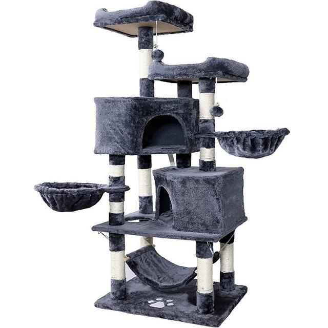 NEGTTE Cat Tree Cat Tower for Indoor Cats, Multi-Level Cat Condo with Sisal Scratching Posts & Perches for Large Cats Kitten Play House