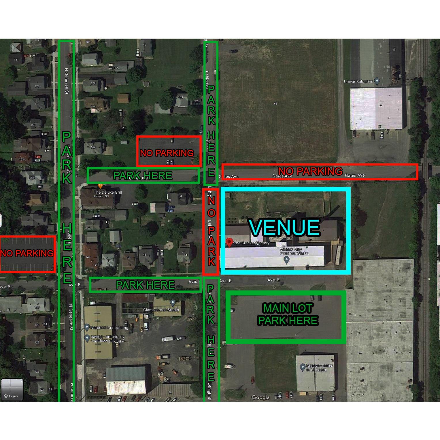 The first time he said "I love you"... Just kidding here's the parking diagram.