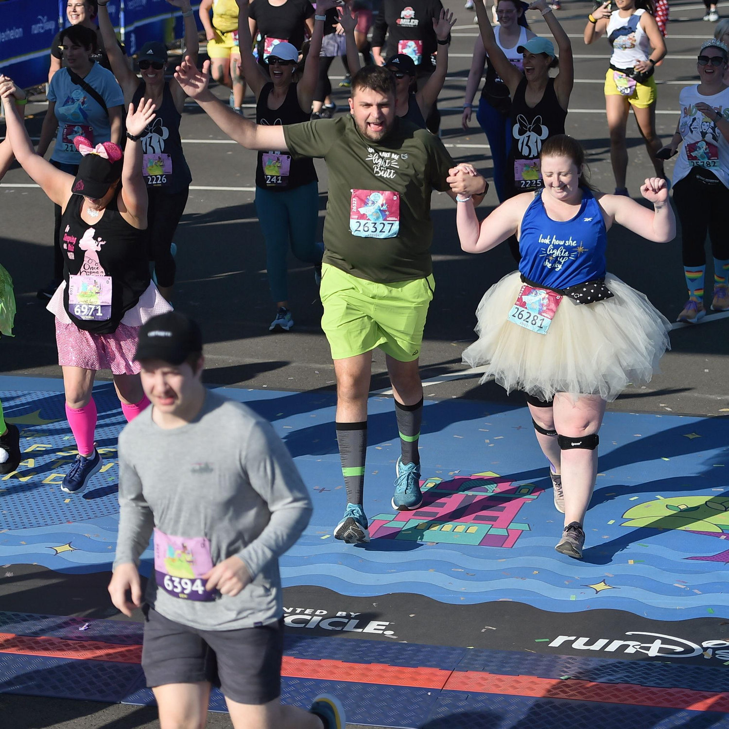 We finished our half marathon weekend together, hand in hand.