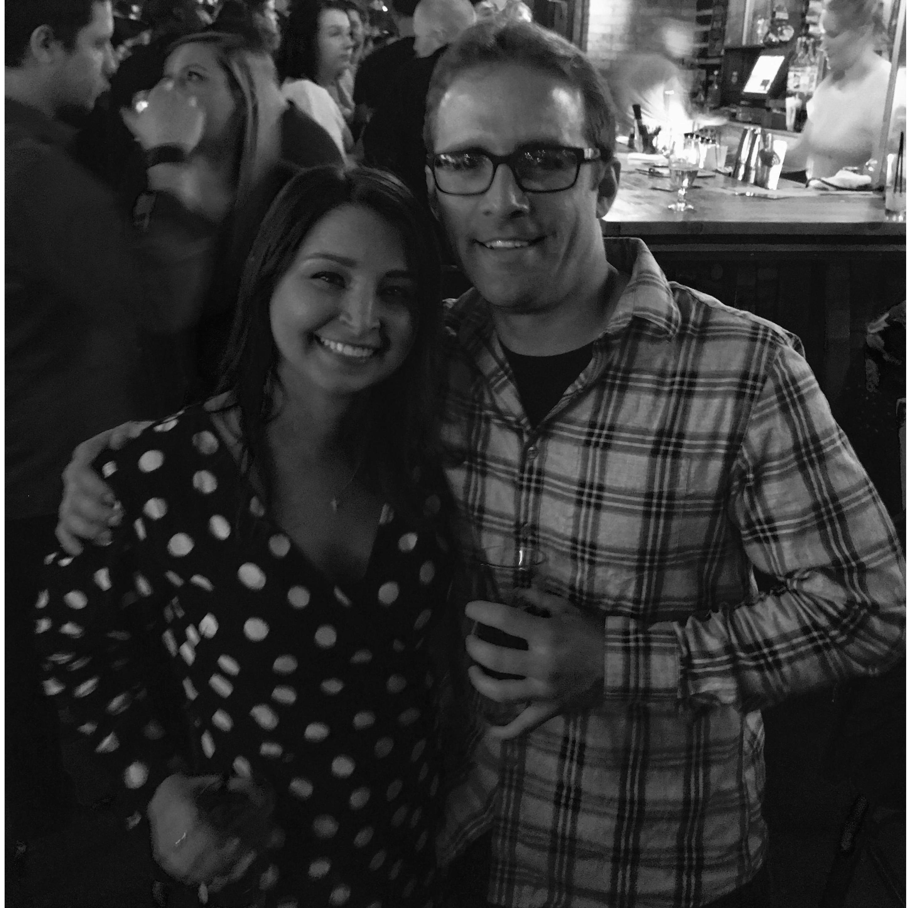 The first photo we took together at Michele’s 27th birthday party