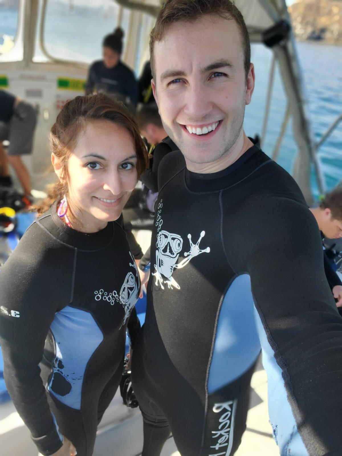 Scuba diving in Costa Rica.