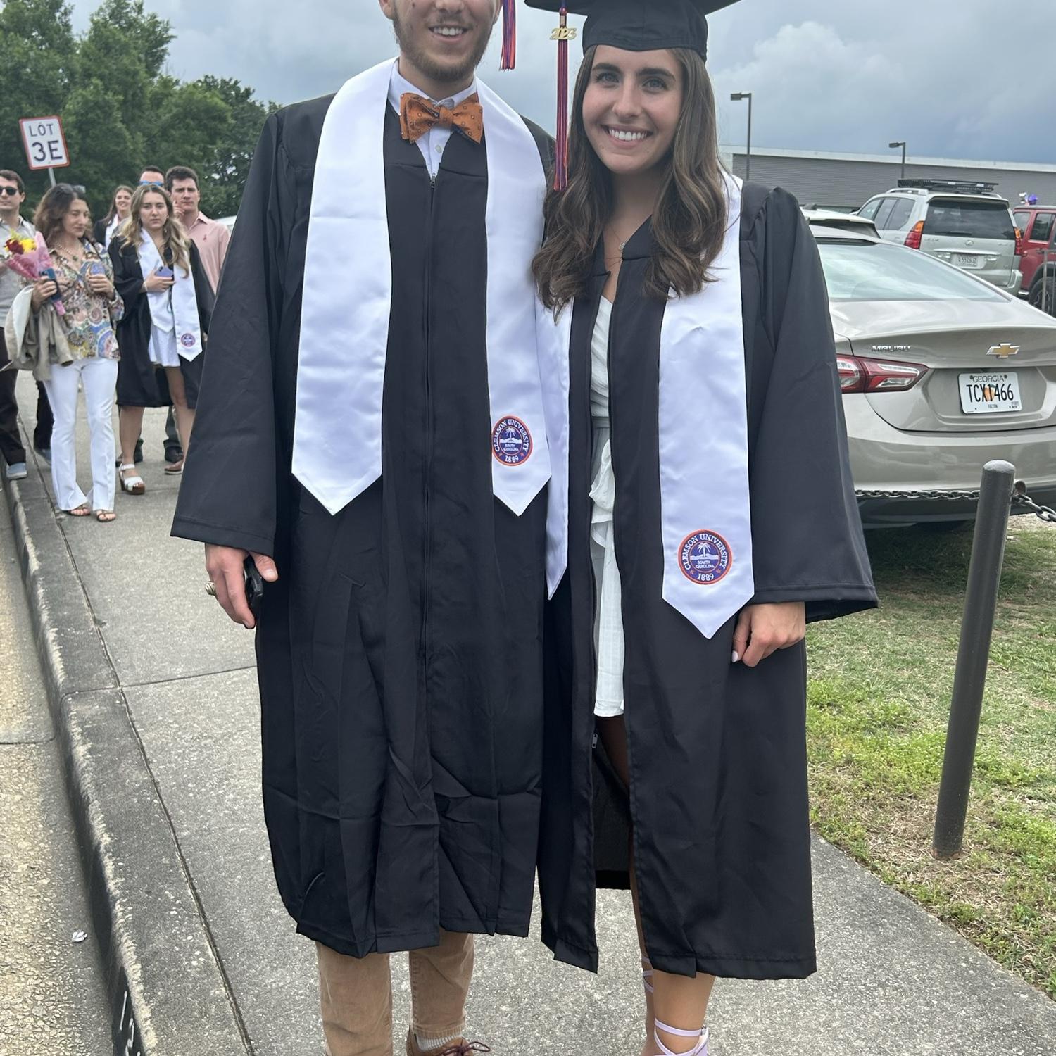 Graduation! Elliot graduated with his degree in health sciences and mine in food science