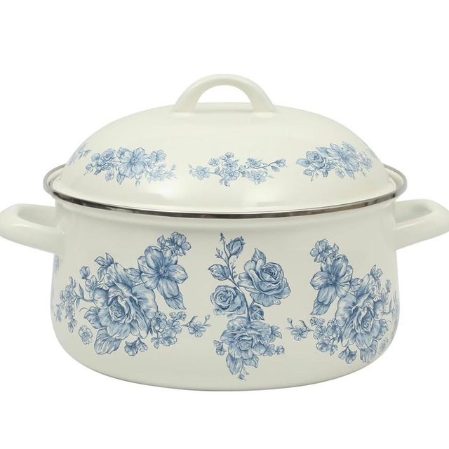 Pioneer Woman Agatha Enamel-on-Steel 5-Quart Dutch Oven, Blue