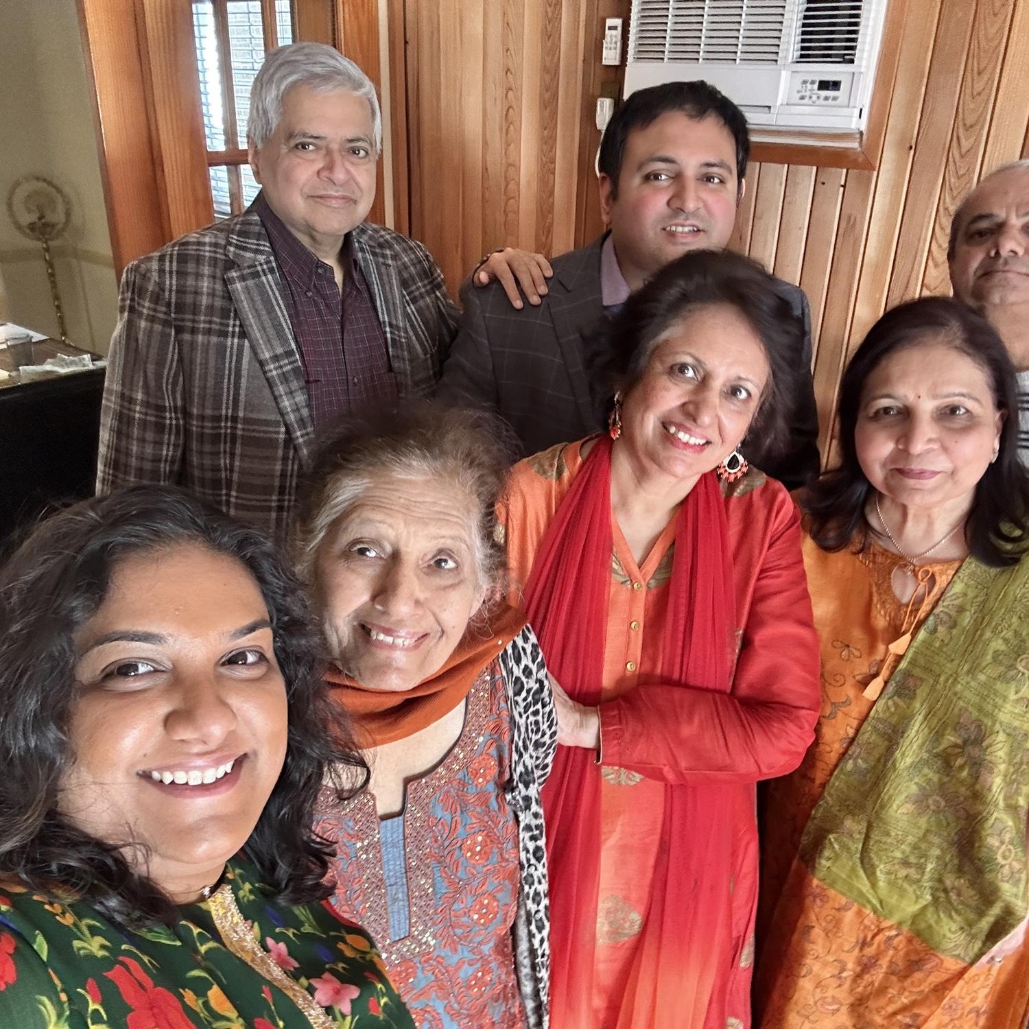 Our families meeting for the first time.