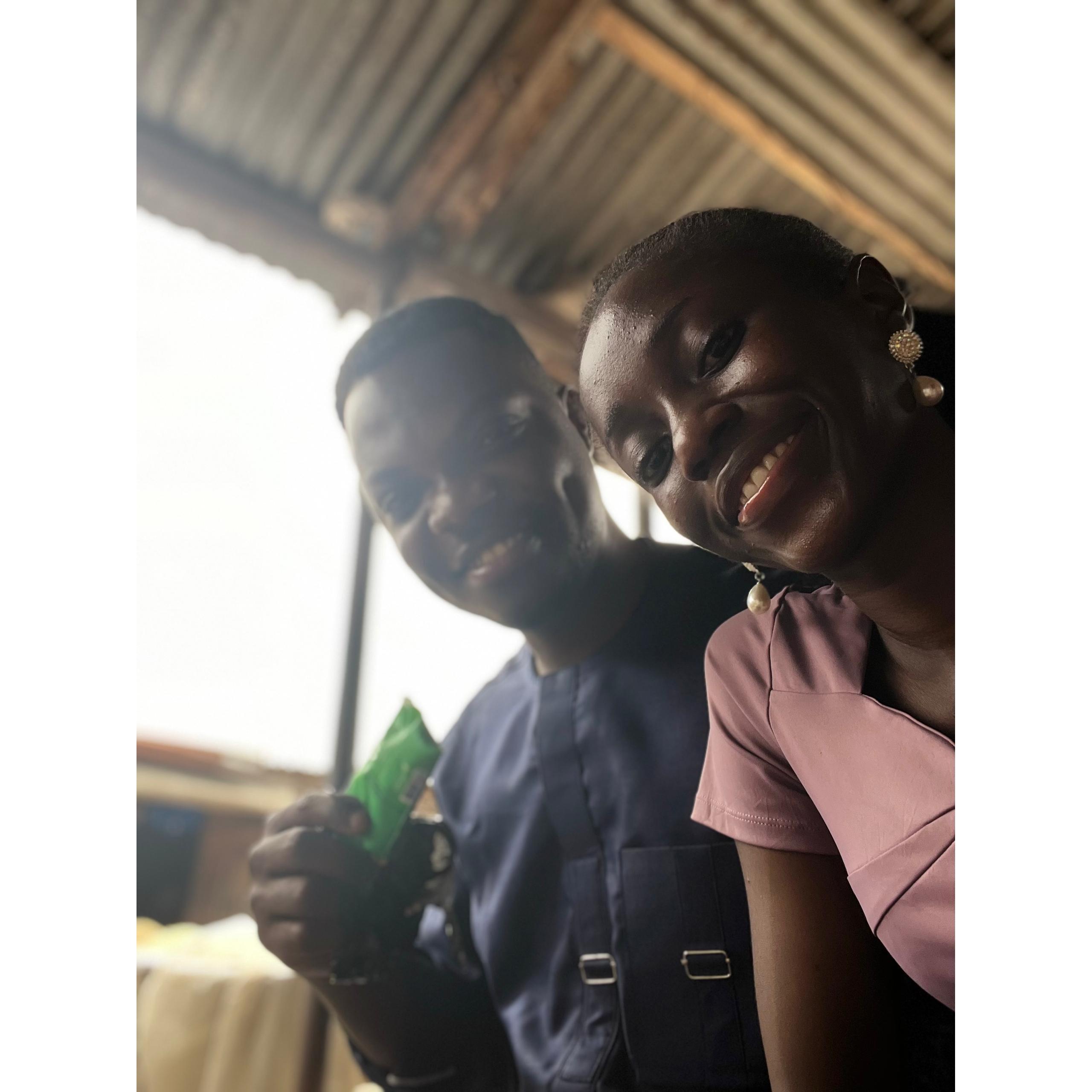 A beautiful moment with Toluwanimi, captured during our visit to the market. It’s a reminder of her unwavering sacrifice and dedication to our love even during a special day.