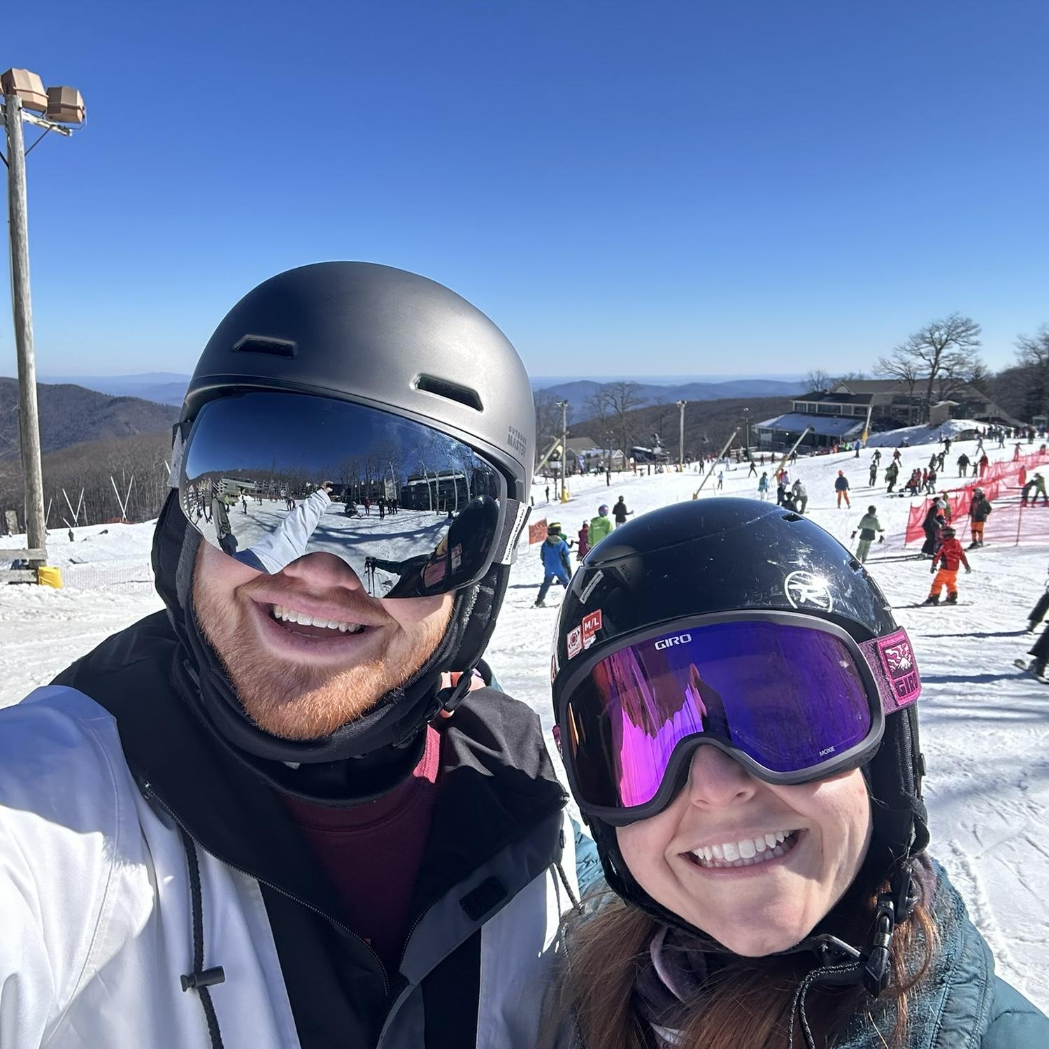Nate is slowly teaching Meredith to ski so we can enjoy fun winter family trips in the future
