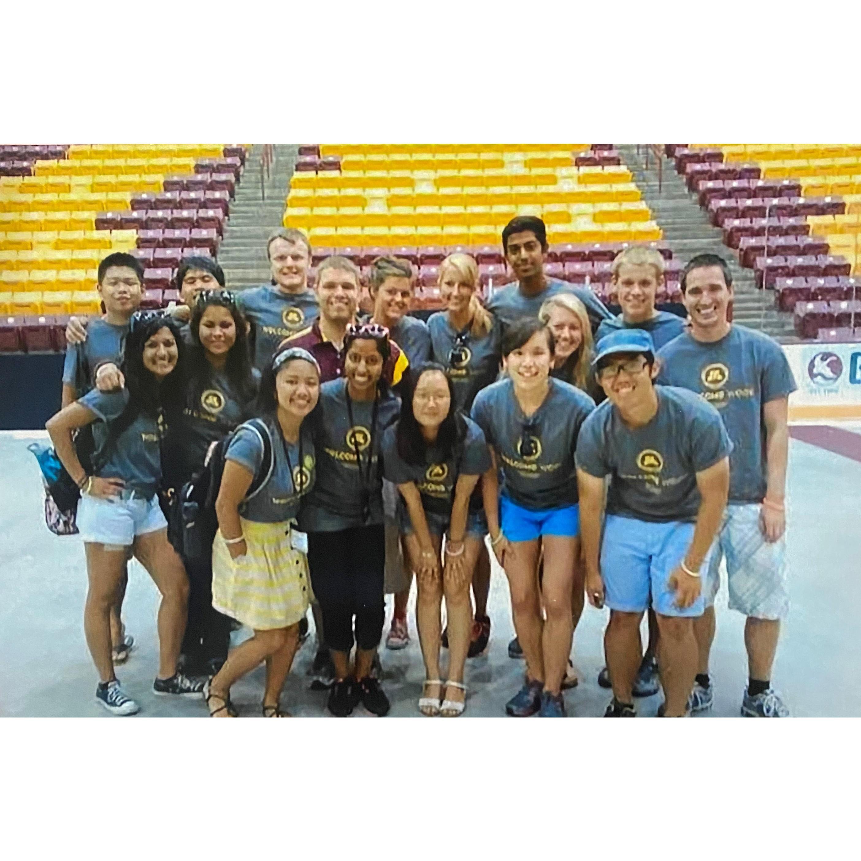 How we met! This is our very first picture together. We met during Welcome Week Leader training in August 2013.