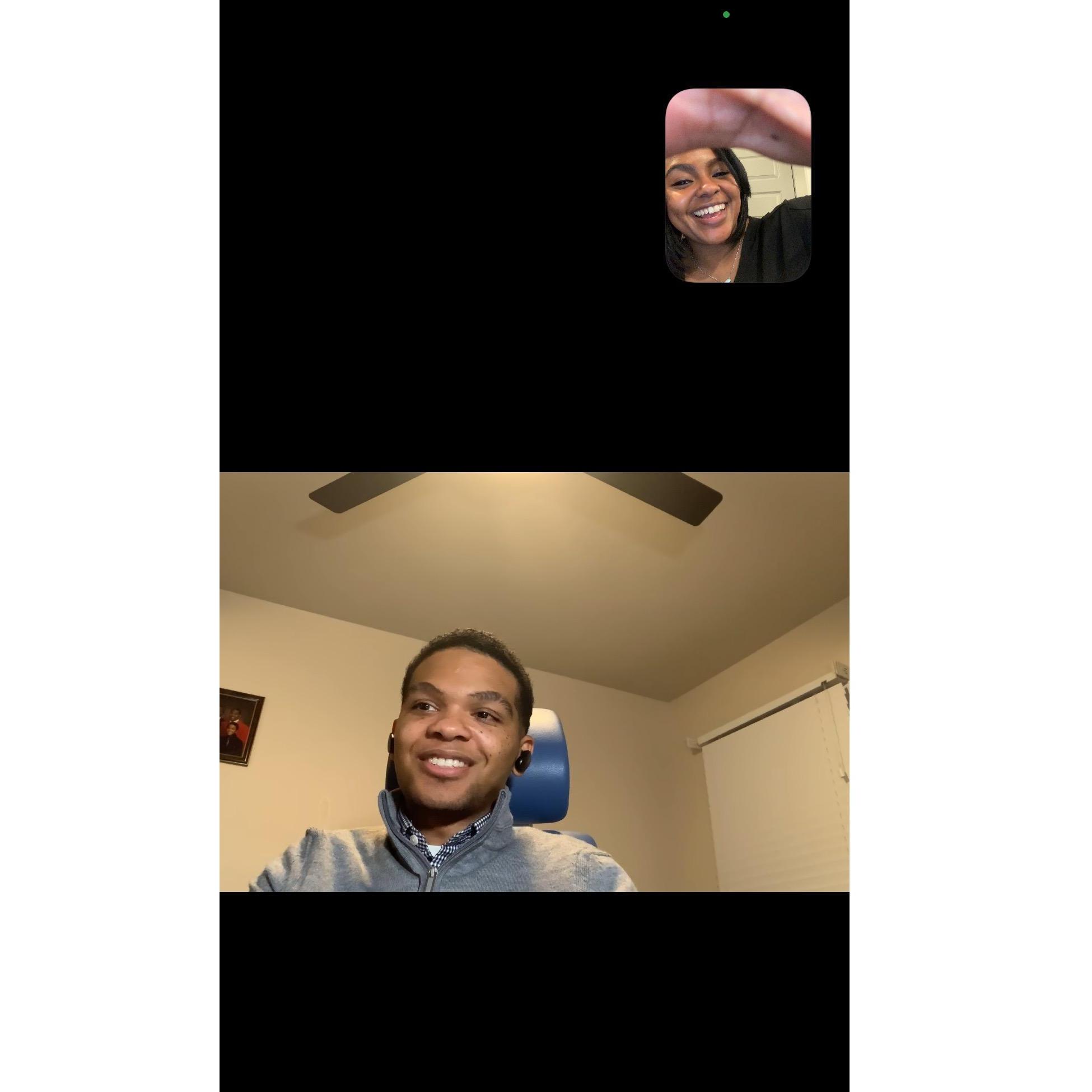 Long distance dating = many facetime calls :)