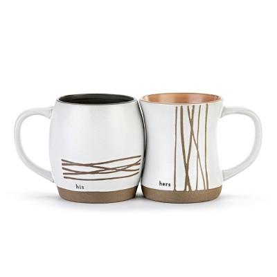 DEMDACO His & Hers Hug Mugs - Set of 2