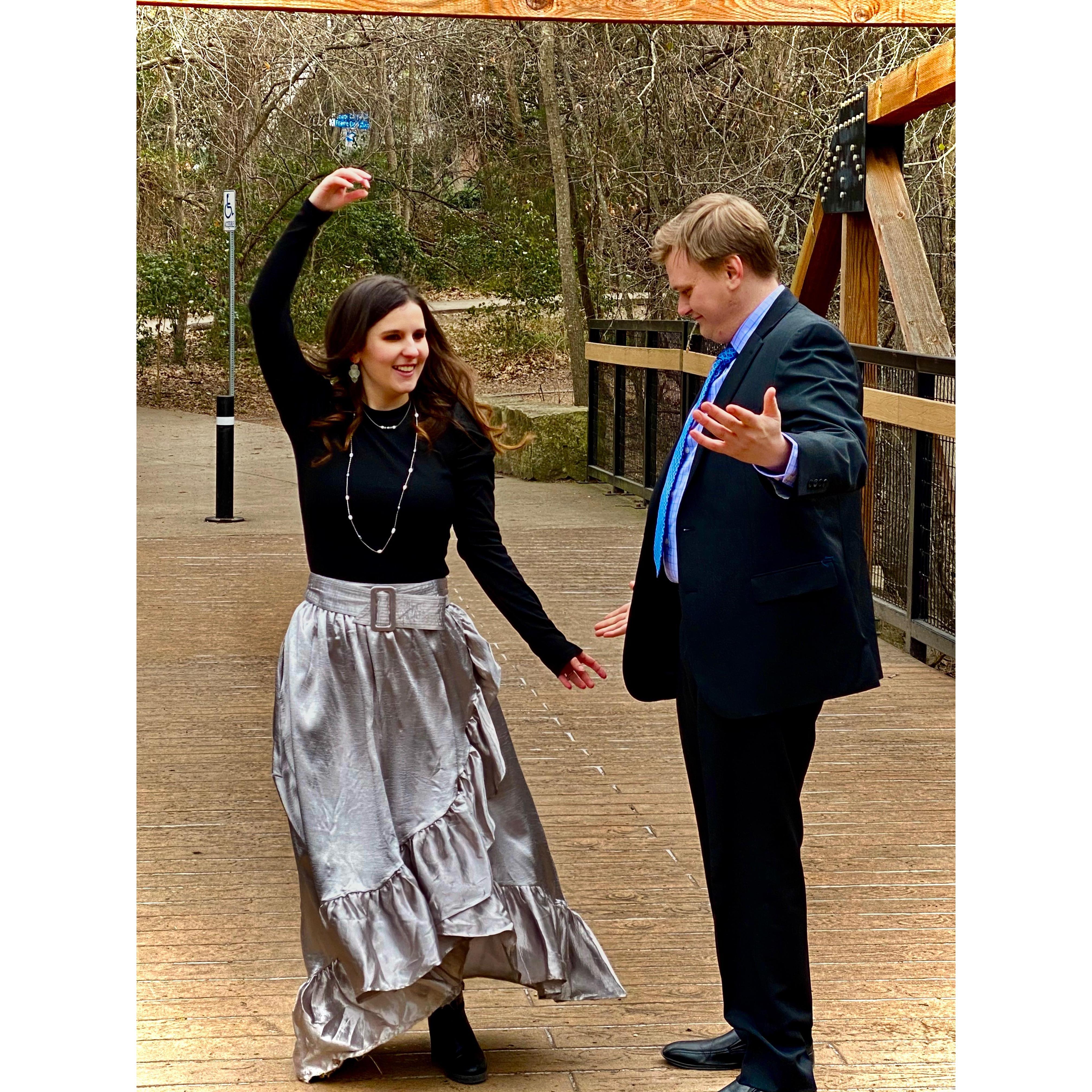 We love to dance and listen to music!