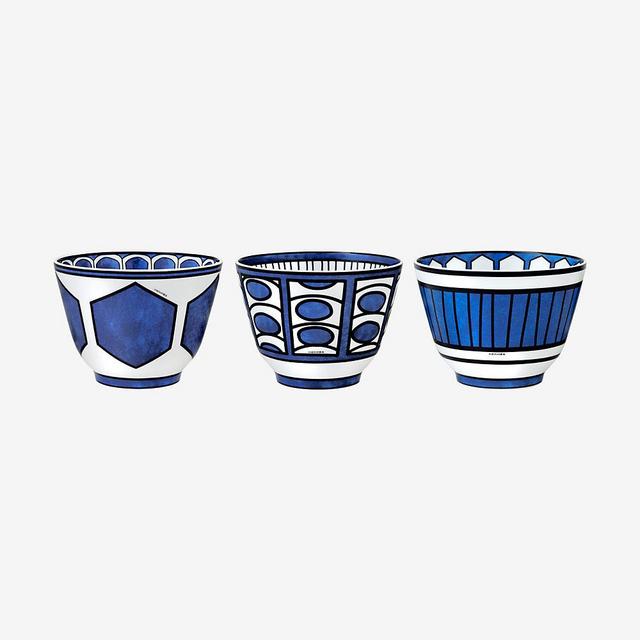 Hermes Bleus d'Ailleurs set of 3 bowls