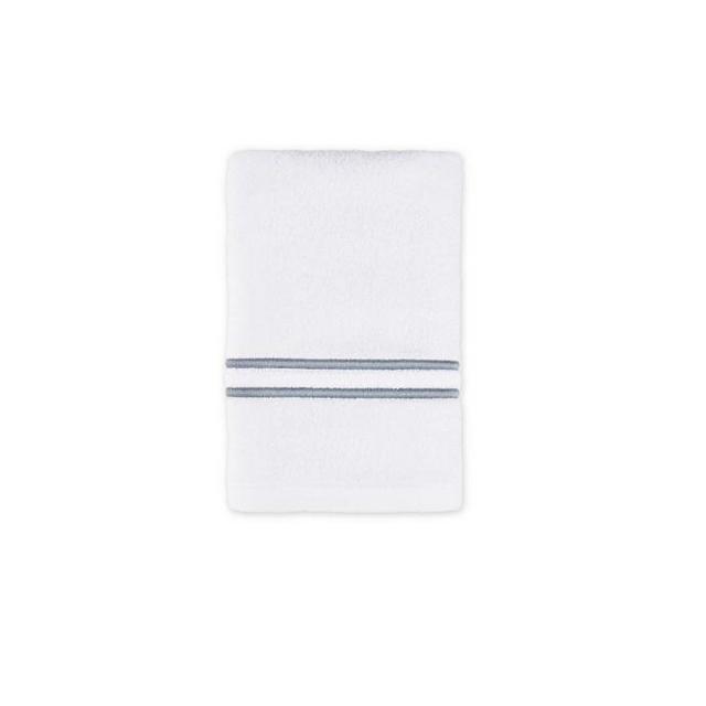 Wamsutta® Classic Turkish Embroidered Hand Towel in White/Charcoal
