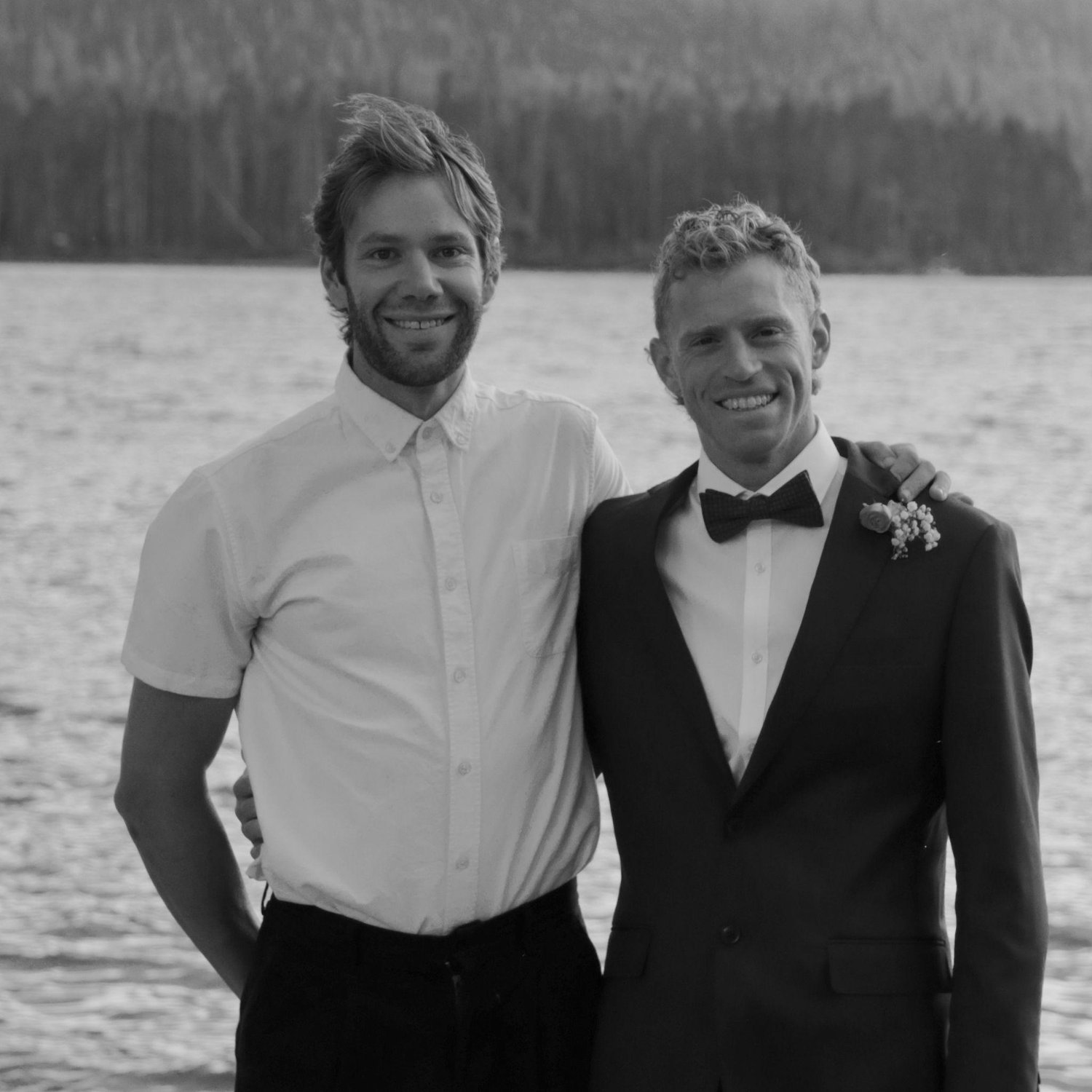 The couple's good friend, Allan Schroeder was the officiant.
